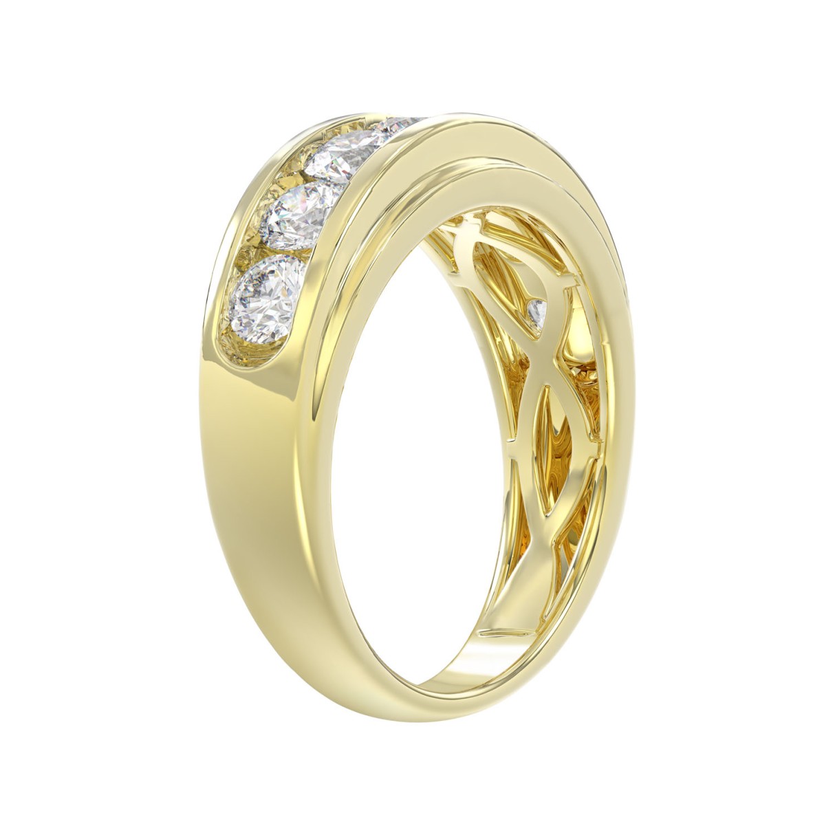 14K YELLOW GOLD 2.00CT ROUND DIAMOND MEN'S RING 14K YELLOW GOLD 2.00CT ROUND DIAMOND MEN'S RING