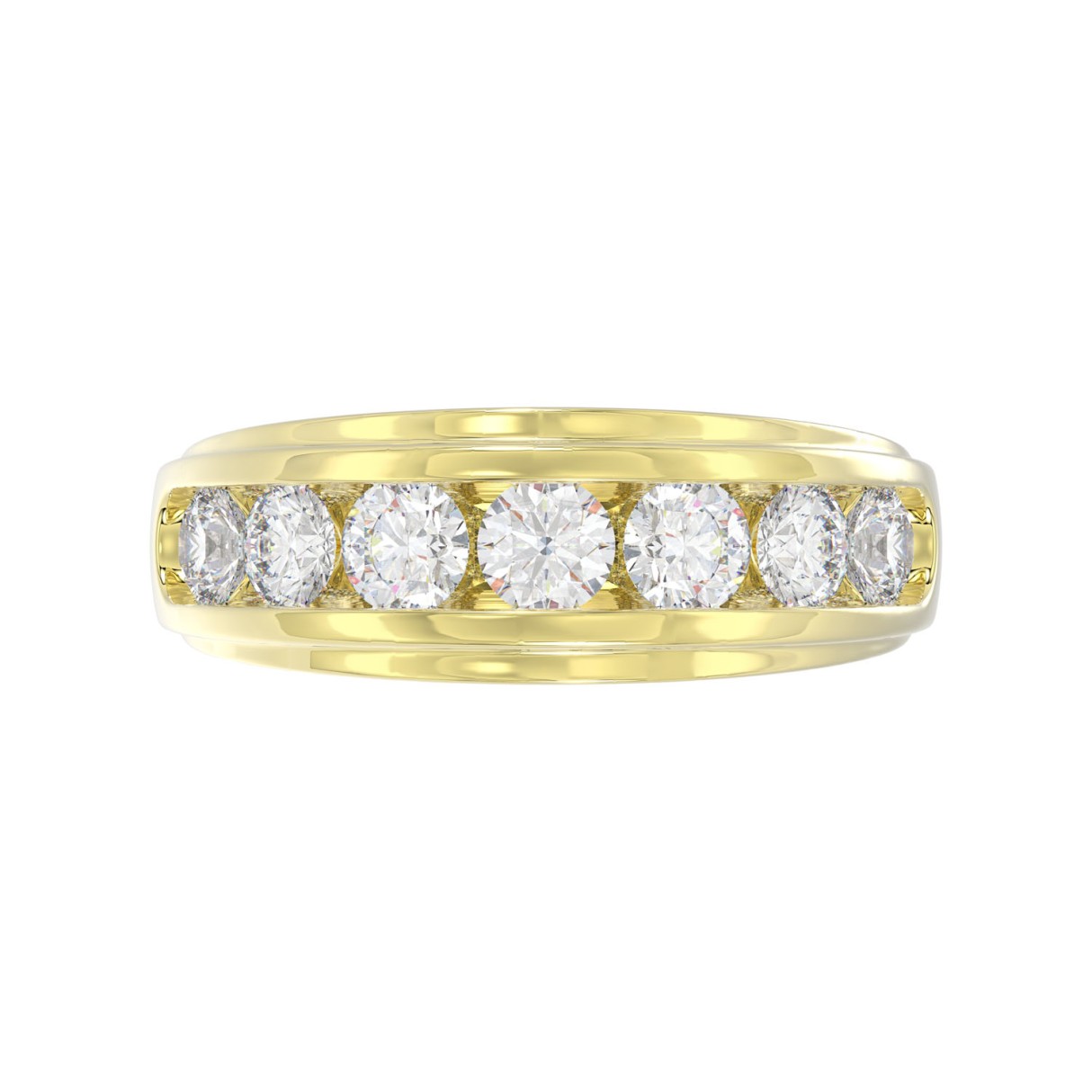 14K YELLOW GOLD 2.00CT ROUND DIAMOND MEN'S RING 14K YELLOW GOLD 2.00CT ROUND DIAMOND MEN'S RING