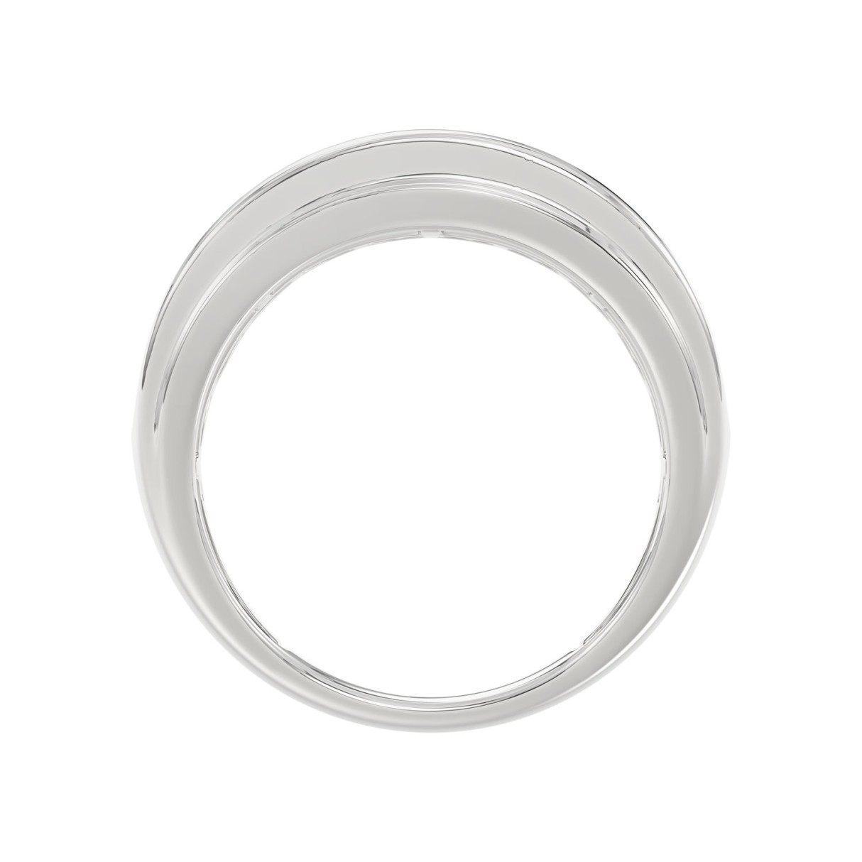 14K WHITE GOLD 3.00CT ROUND DIAMOND MEN'S RING 14K WHITE GOLD 3.00CT ROUND DIAMOND MEN'S RING