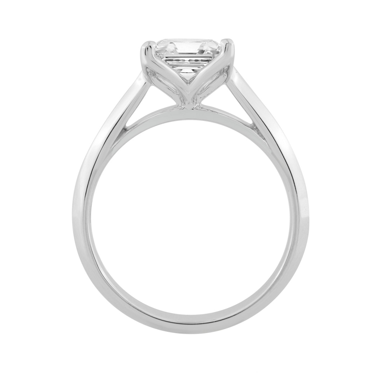 14K WHITE GOLD 2.00CT CUSHION DIAMOND LADIES RING 