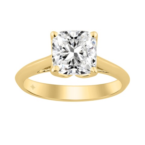 14K YELLOW GOLD 2.00CT CUSHION DIAMOND LADIES RING 14K YELLOW GOLD 2.00CT CUSHION DIAMOND LADIES RING