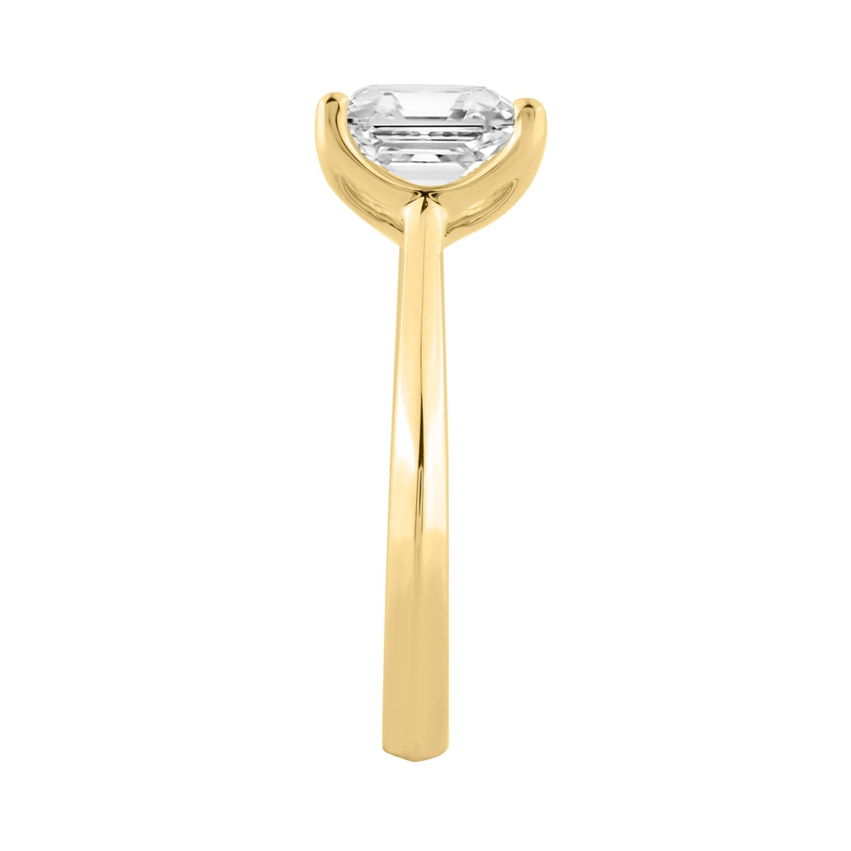 14K YELLOW GOLD 4.00CT CUSHION DIAMOND LADIES RING 