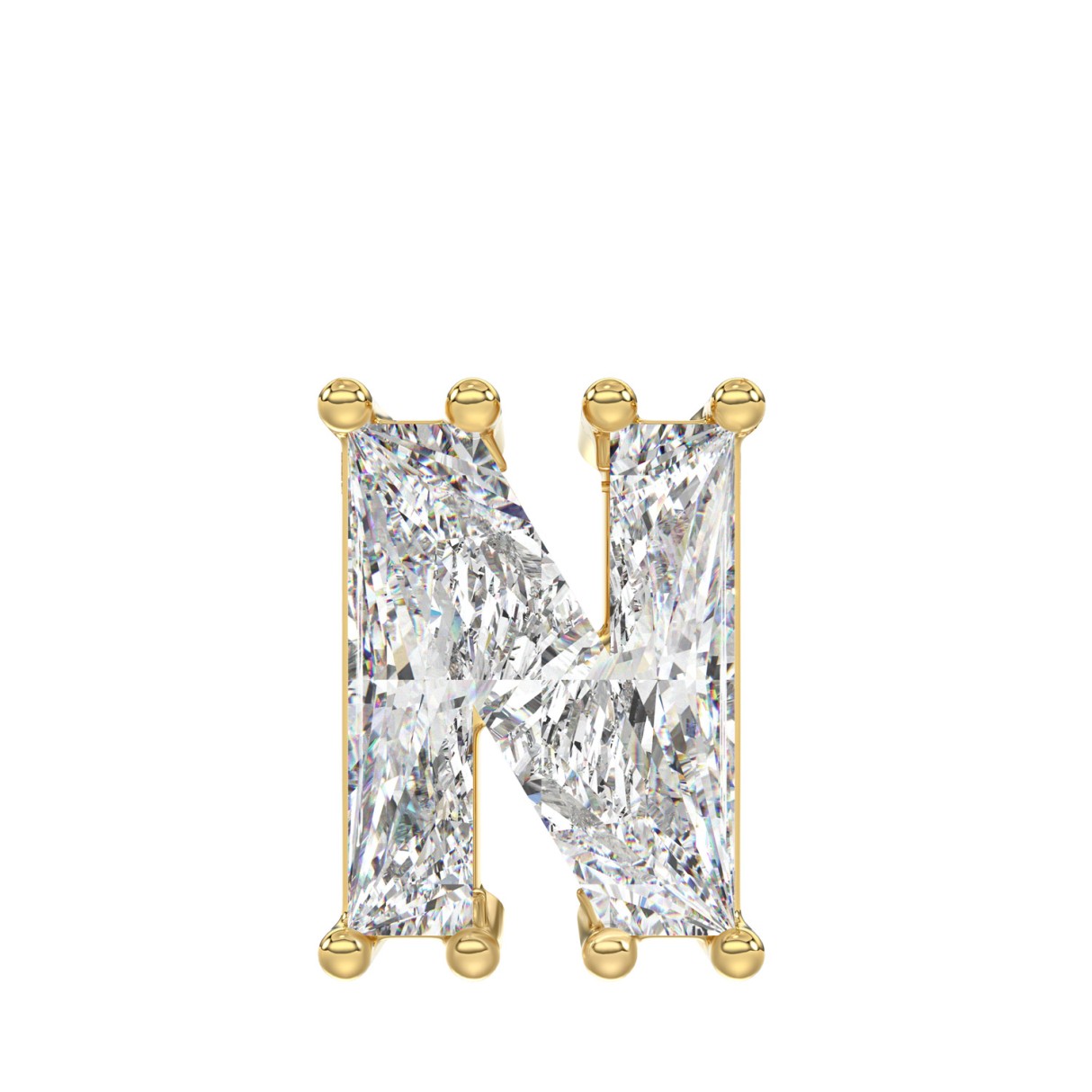 14K YELLOW GOLD 1 1/2CT FANCY CUT ALPHABET DIAMOND...
