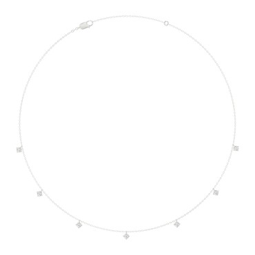 10K WHITE GOLD 1.00CT ROUND DIAMOND LADIES NECKLACE