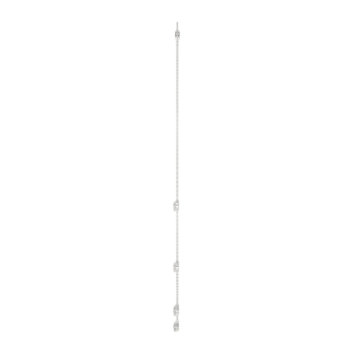 10K WHITE GOLD 1.00CT ROUND DIAMOND LADIES NECKLACE