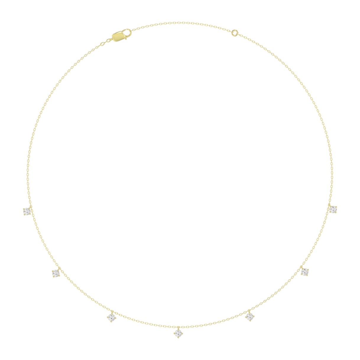 10K YELLOW GOLD 1.00CT ROUND DIAMOND LADIES NECKLA...