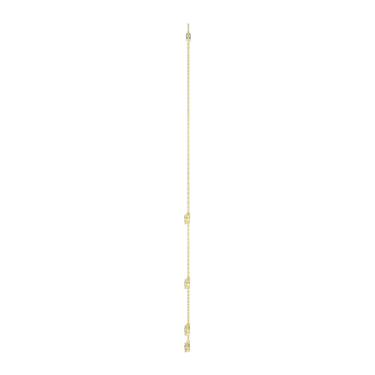 10K YELLOW GOLD 1.00CT ROUND DIAMOND LADIES NECKLACE