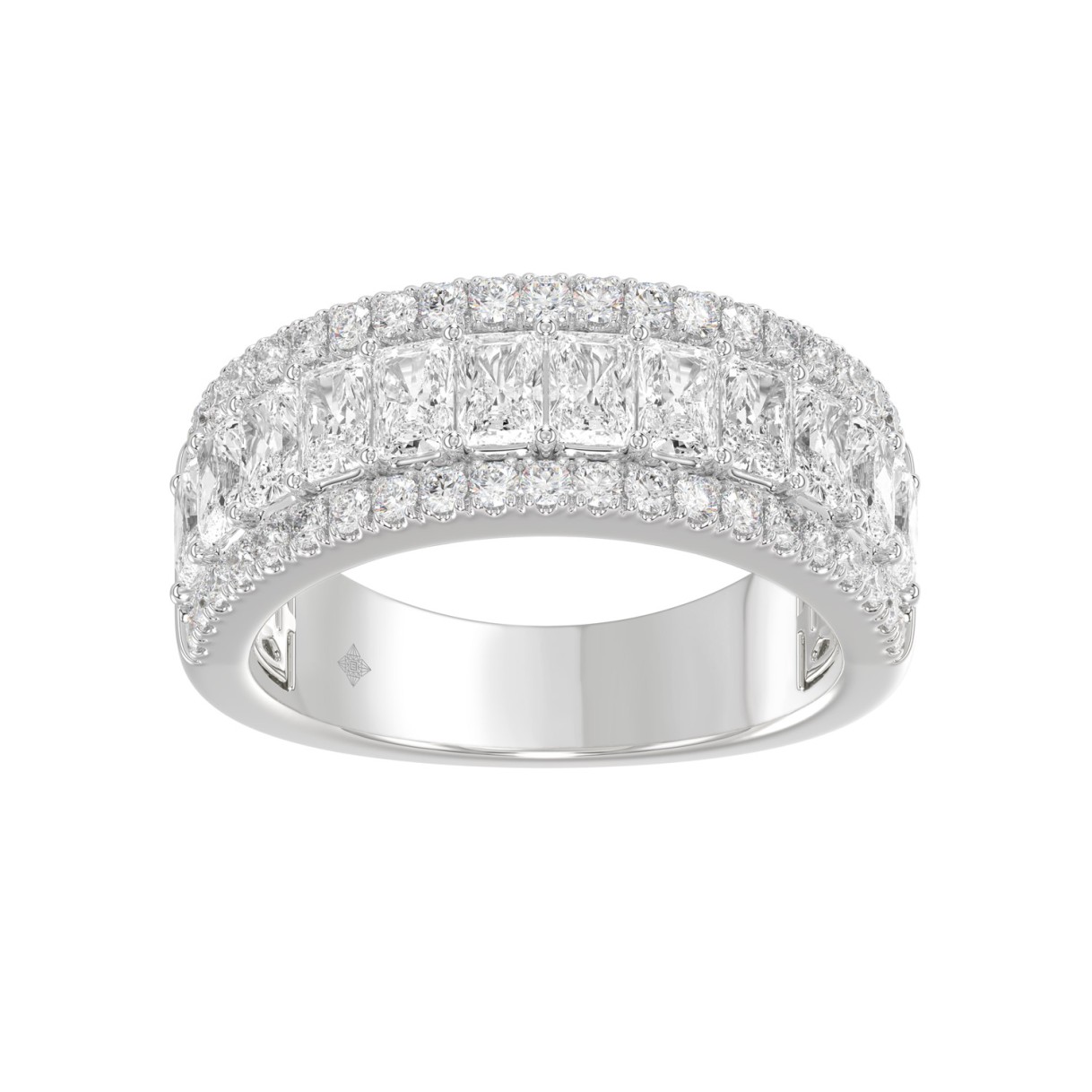 Ladies 14K White Gold Ladies Band 2 1/4CT Featurin...