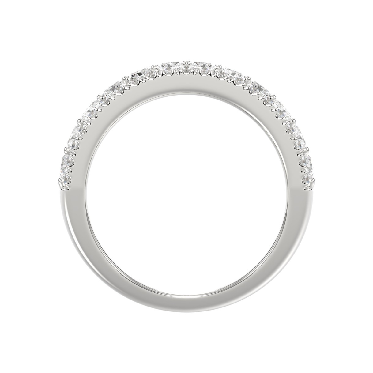 Ladies 14K White Gold Ladies Band 2 1/4CT Featuring Round & Radiant Cut Diamonds