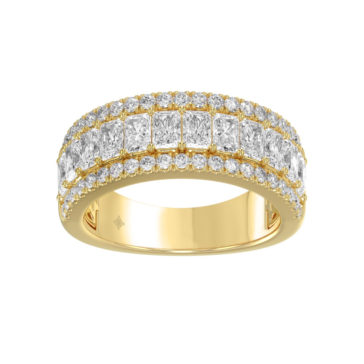 Ladies 14K Yellow Gold Ladies Band 2 1/4CT Featuri...