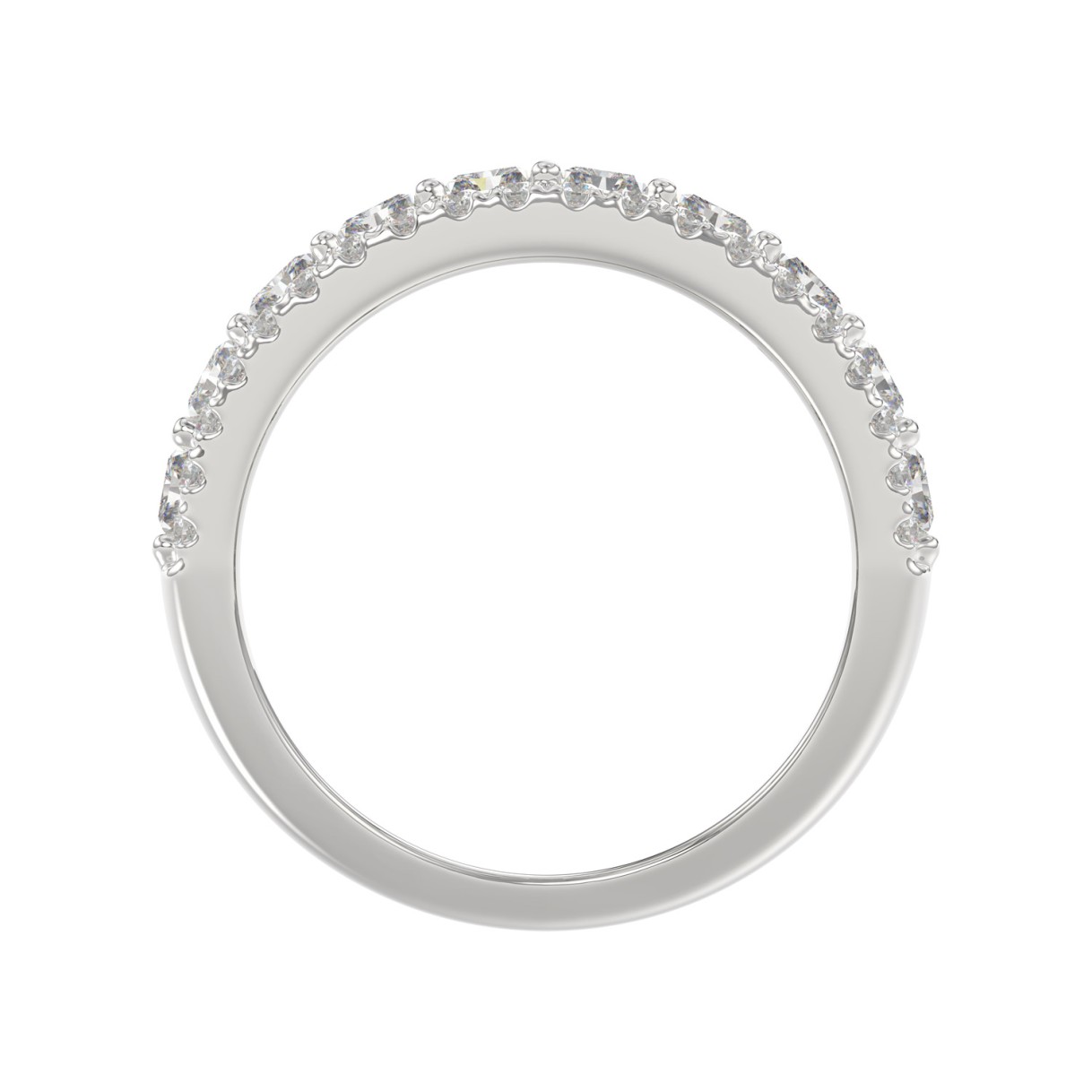 3.00 CT Fashion Band for Ladies Round & Radiant Cut Diamonds 14K White Gold Luxury Band (Color F-G -Clarity VS1/VS2)