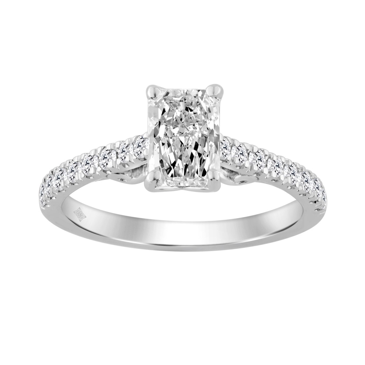 14K WHITE GOLD 1 1/2CT ROUND/RADIANT DIAMOND LADIE...