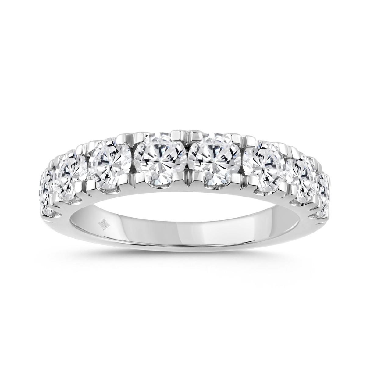 14K WHITE GOLD GOLD 2.00CT ROUND DIAMOND LADIES BA...