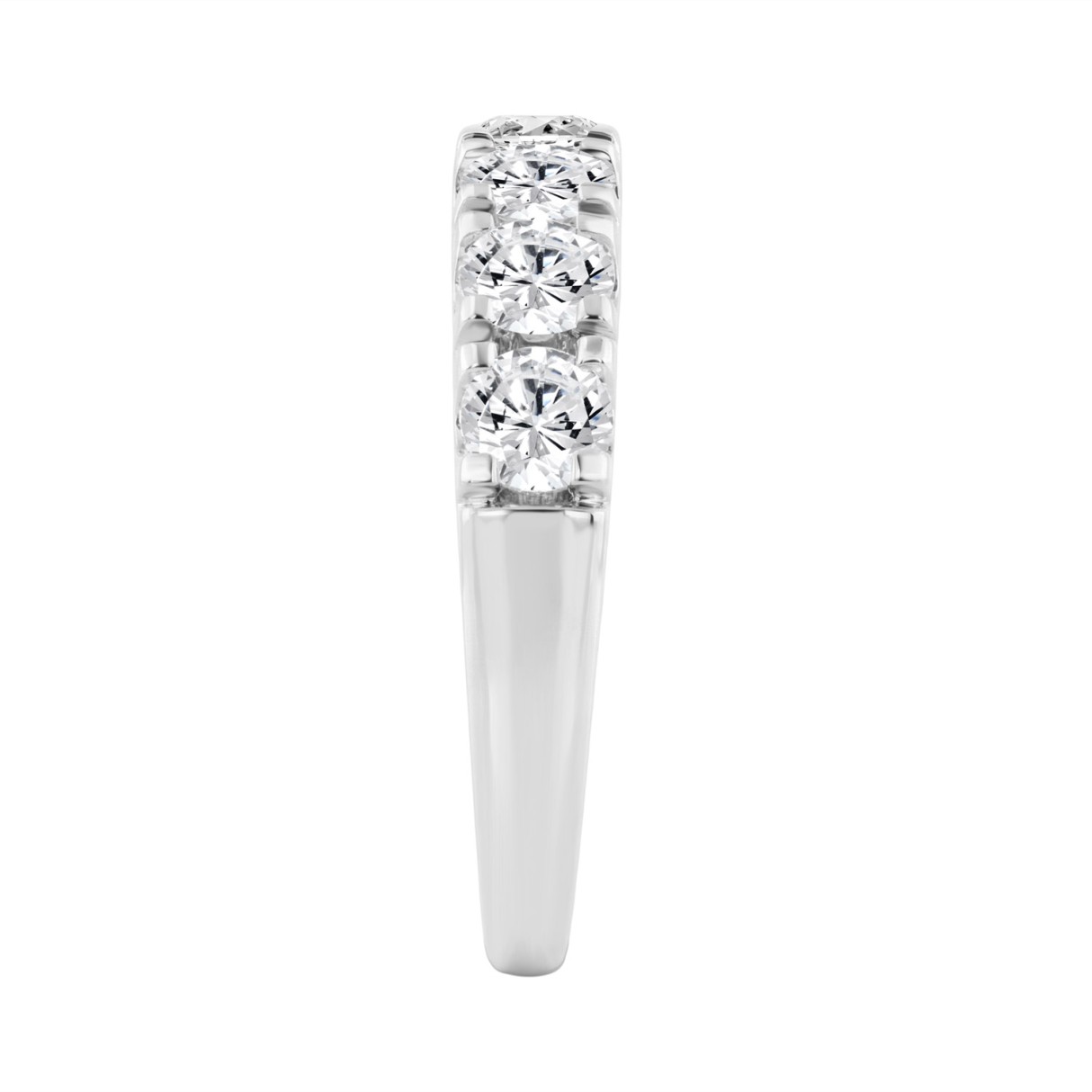 14K WHITE GOLD GOLD 2.00CT ROUND DIAMOND LADIES BAND
