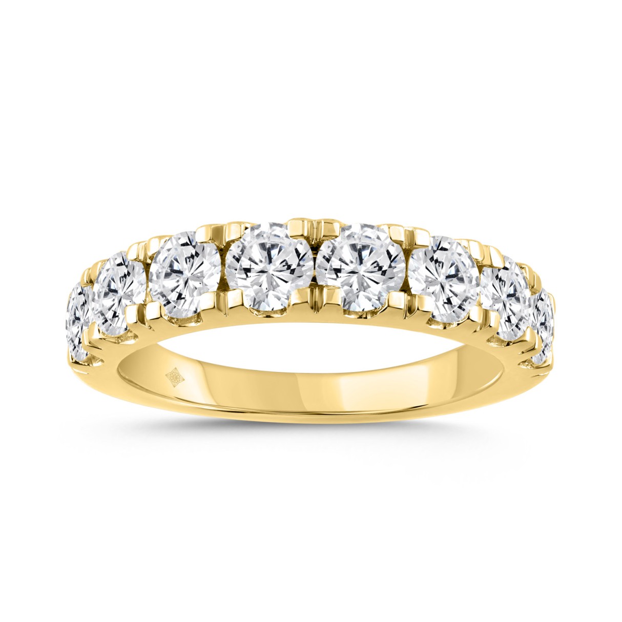 14K YELLOW GOLD 2.00CT ROUND DIAMOND LADIES BAND...