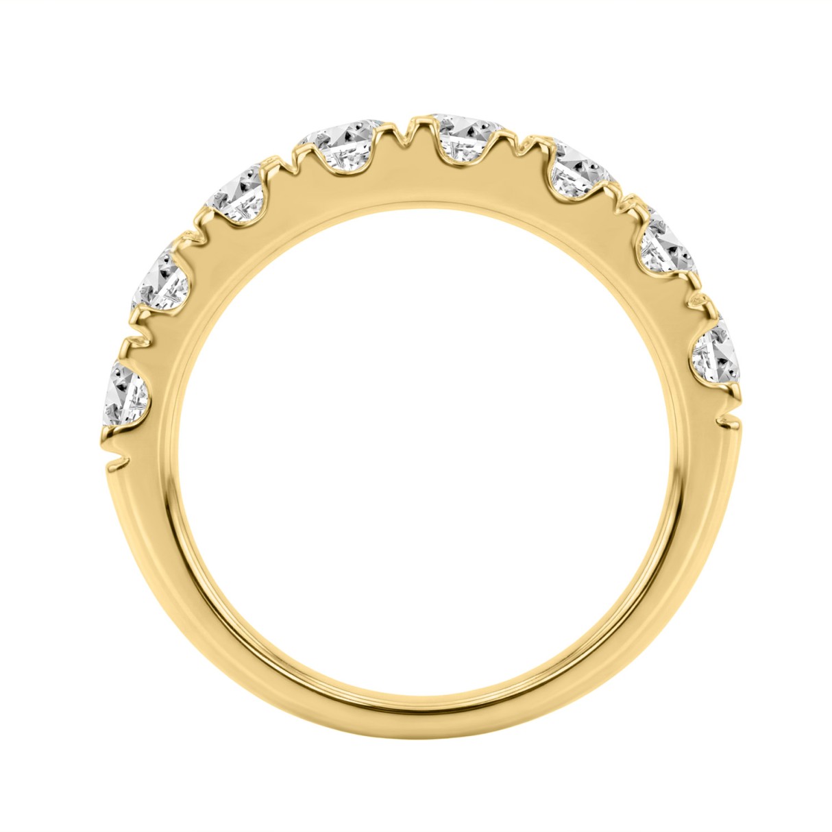 14K YELLOW GOLD 2.00CT ROUND DIAMOND LADIES BAND