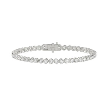 10K WHITE GOLD 5.00CT ROUND DIAMOND LADIES BRACELET
