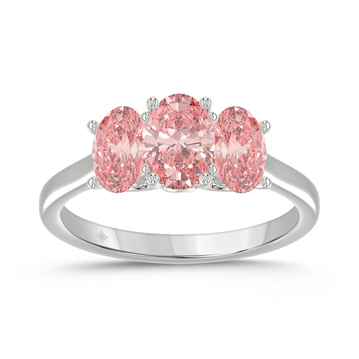 14K WHITE GOLD 2 1/2CT YELLOW OVAL DIAMOND LADIES ...