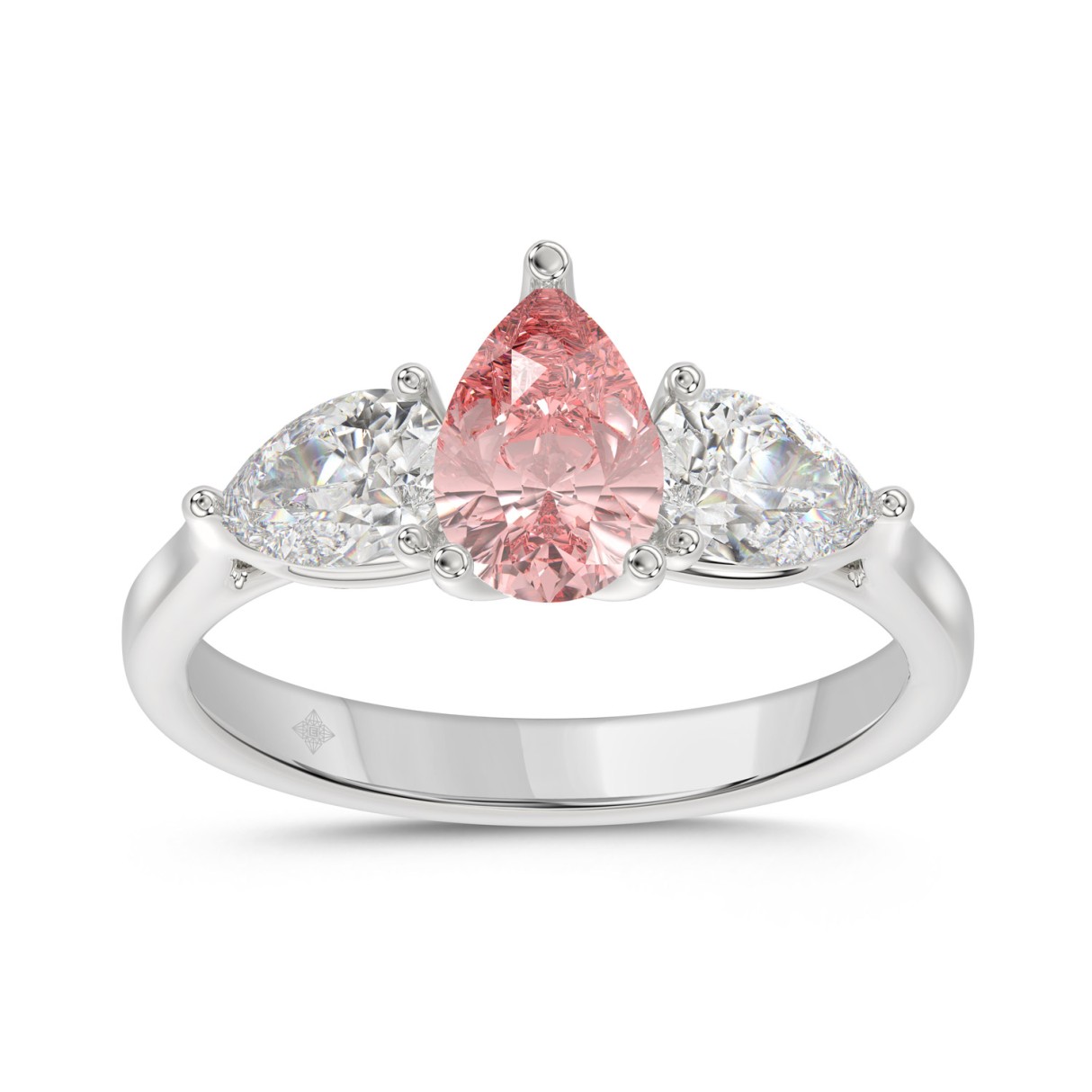 ETERNAL BLUSH COLLECTION 14K WHITE GOLD 2.00CT PIN...
