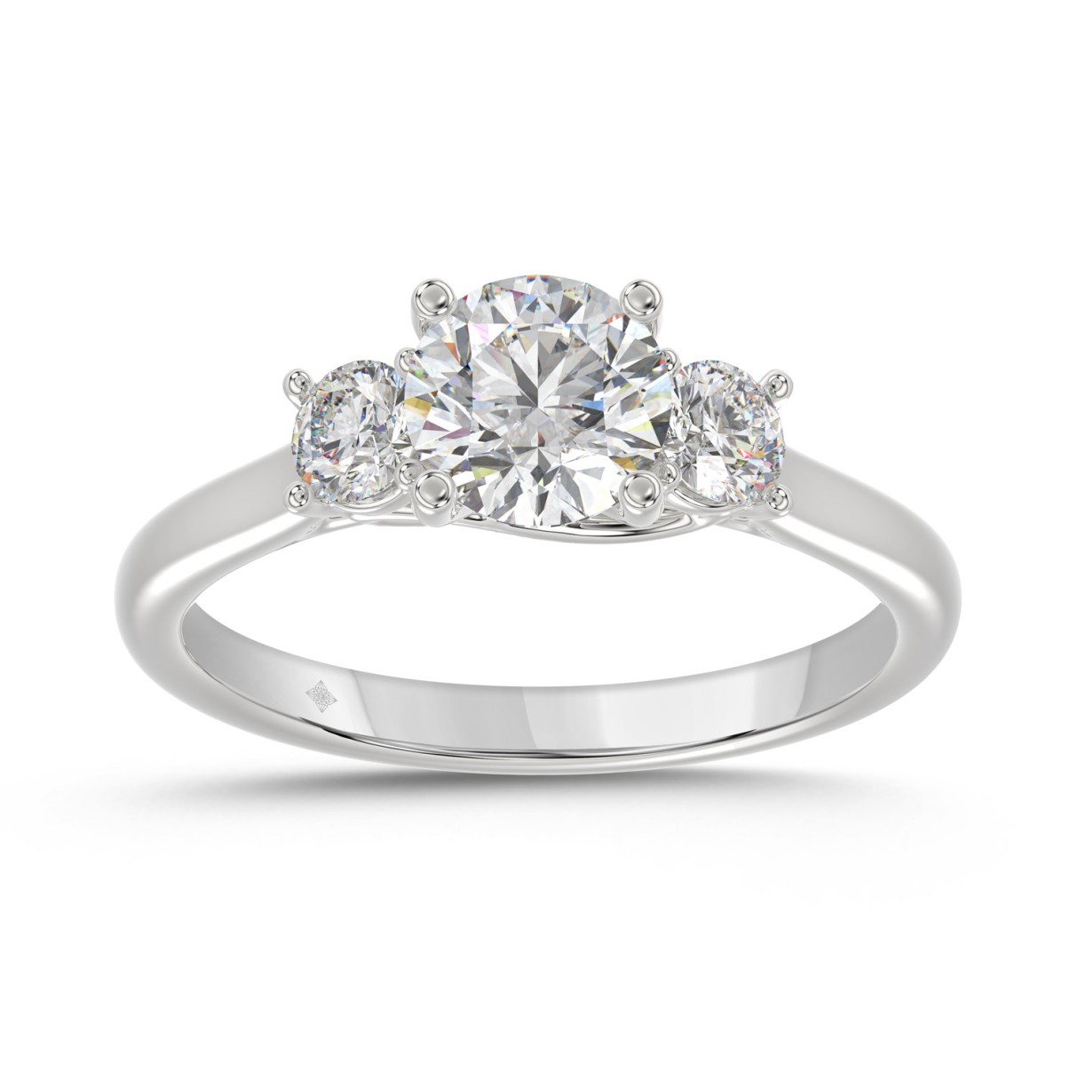 14K WHITE GOLD 1 1/3CT ROUND DIAMOND LADIES RING (...