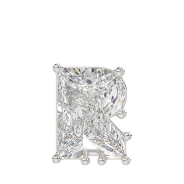 10K WHITE GOLD 1 5/8CT FANCY CUT ALPHABET DIAMOND LADIES PENDANT WITH CHAIN