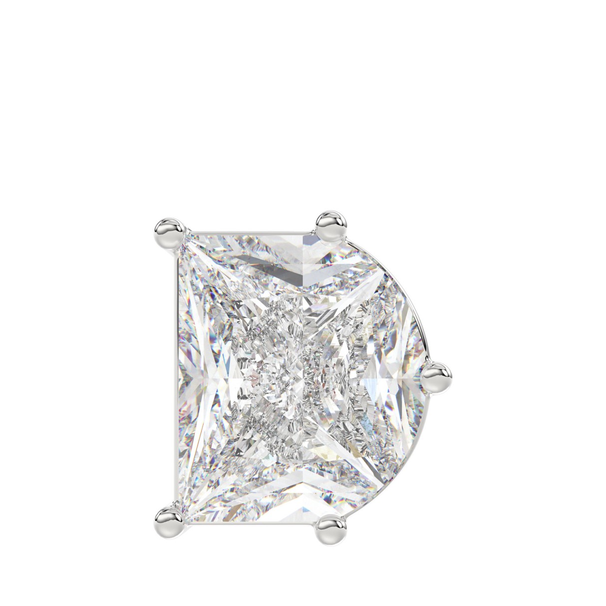 10K WHITE GOLD 2 1/3CT FANCY CUT ALPHABET DIAMOND ...