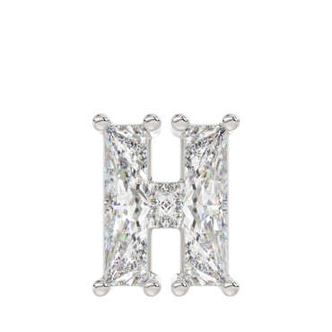 10K WHITE GOLD 1 1/3CT FANCY CUT ALPHABET DIAMOND LADIES PENDANT WITH CHAIN