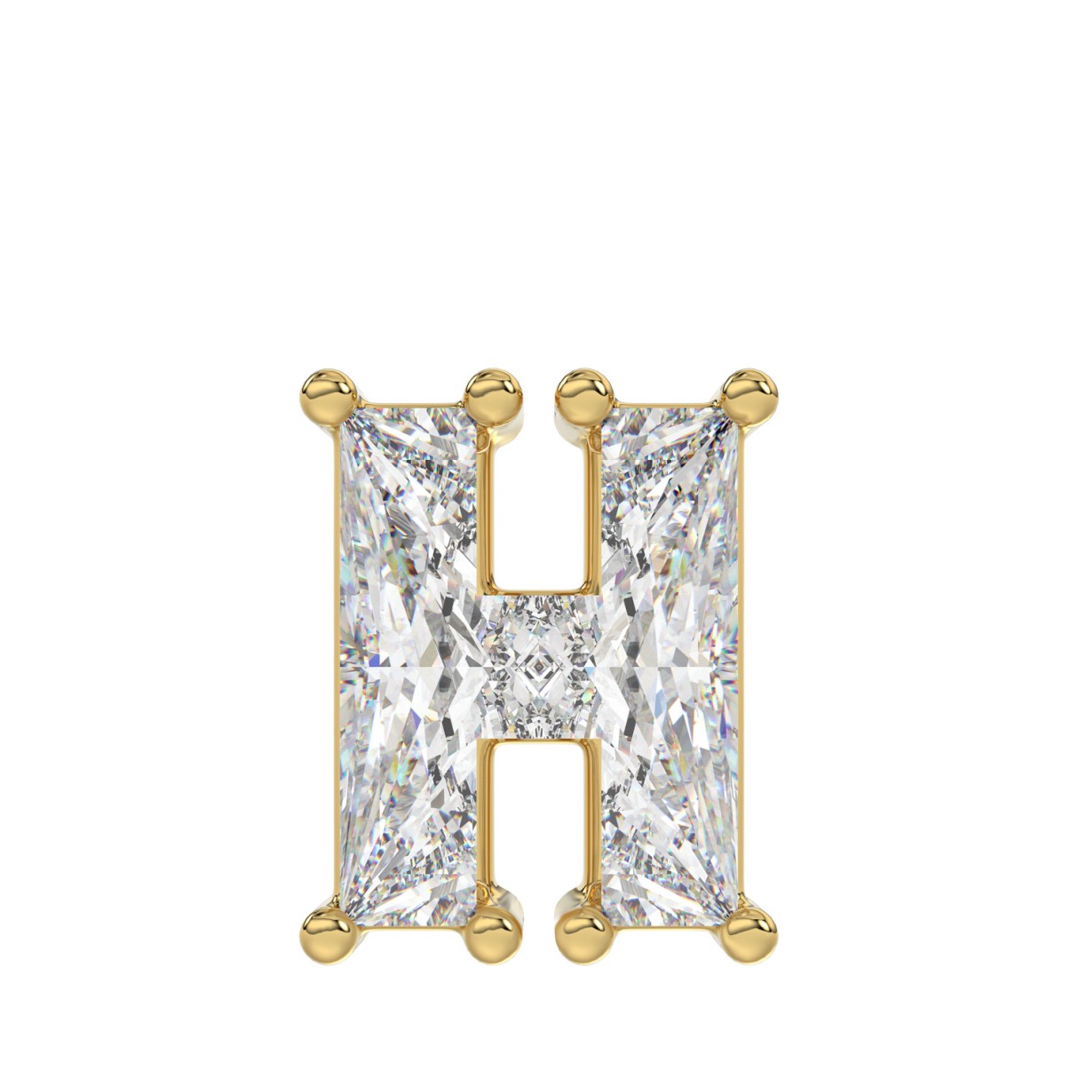 10K YELLOW GOLD 1 1/3CT FANCY CUT ALPHABET DIAMOND...