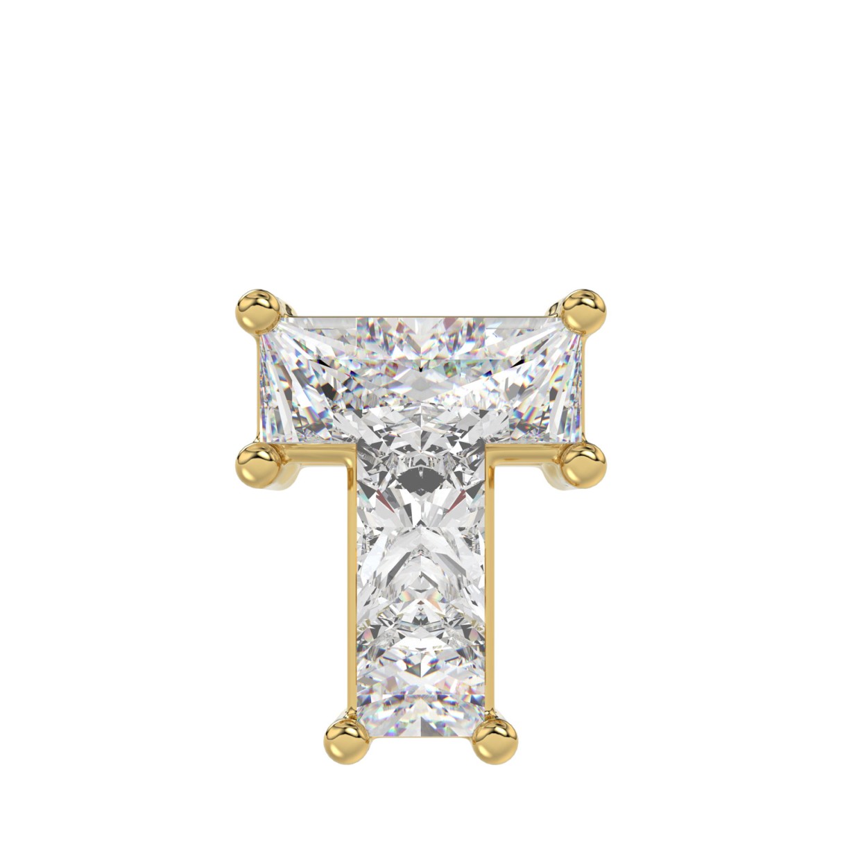 10K YELLOW GOLD 1.00CT FANCY CUT ALPHABET DIAMOND ...
