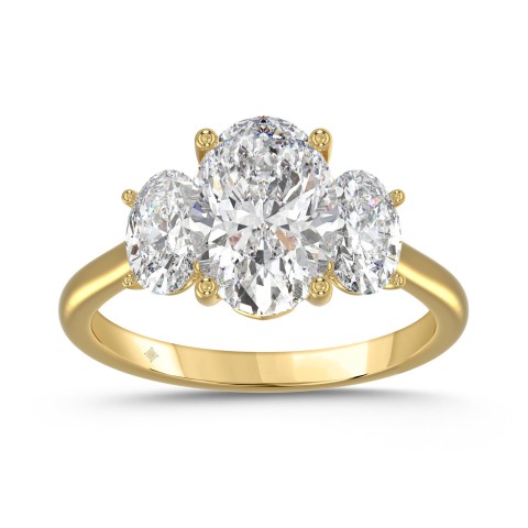14K YELLOW GOLD 3 1/5CT OVAL DIAMOND LADIES RING (CENTER STONE OVAL DIAMOND 2CT) 14K YELLOW GOLD 3 1/5CT OVAL DIAMOND LADIES RING (CENTER STONE OVAL DIAMOND 2CT)