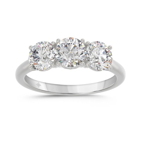 14K WHITE GOLD 2 1/4CT ROUND DIAMOND LADIES RING