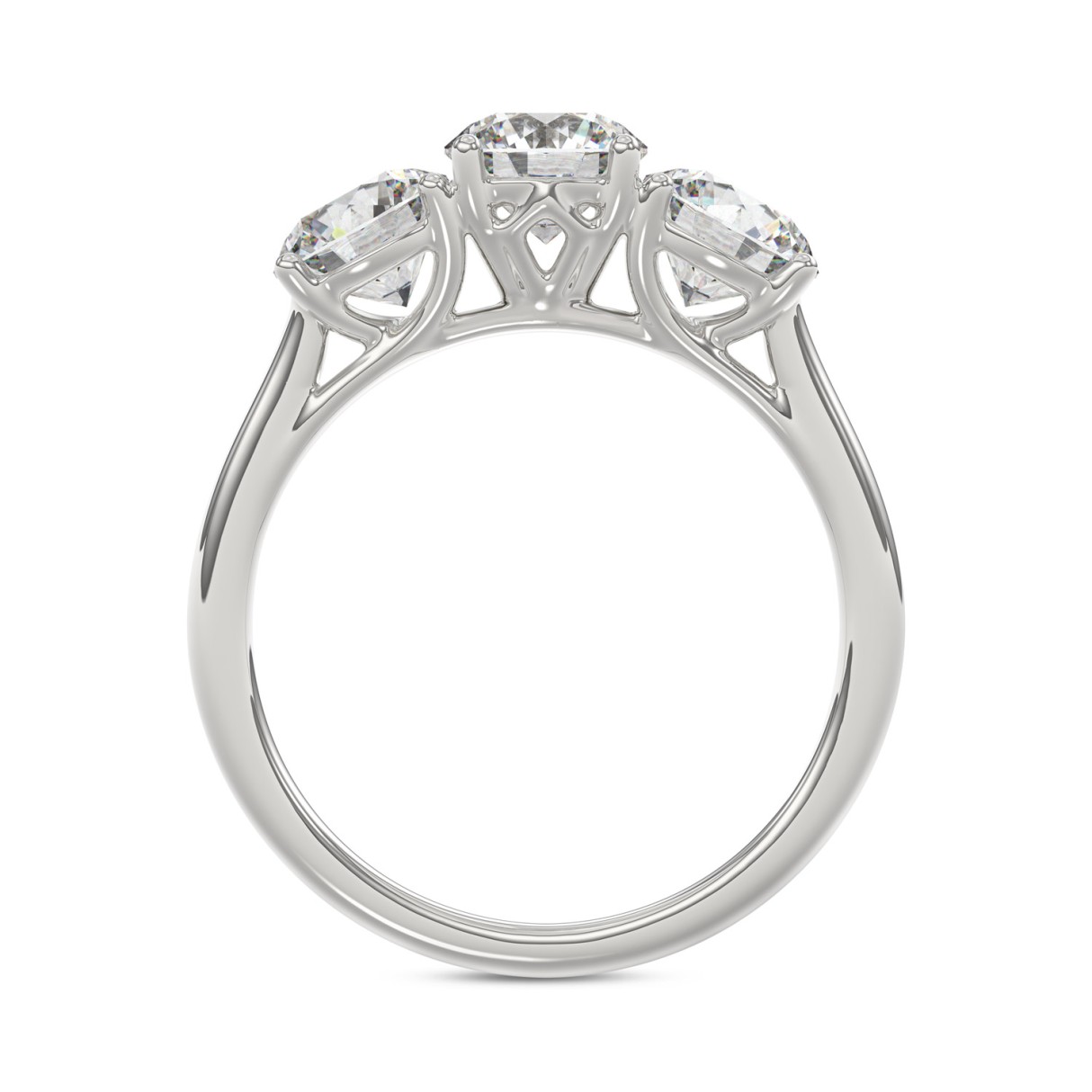 14K WHITE GOLD 2 1/4CT ROUND DIAMOND LADIES RING
