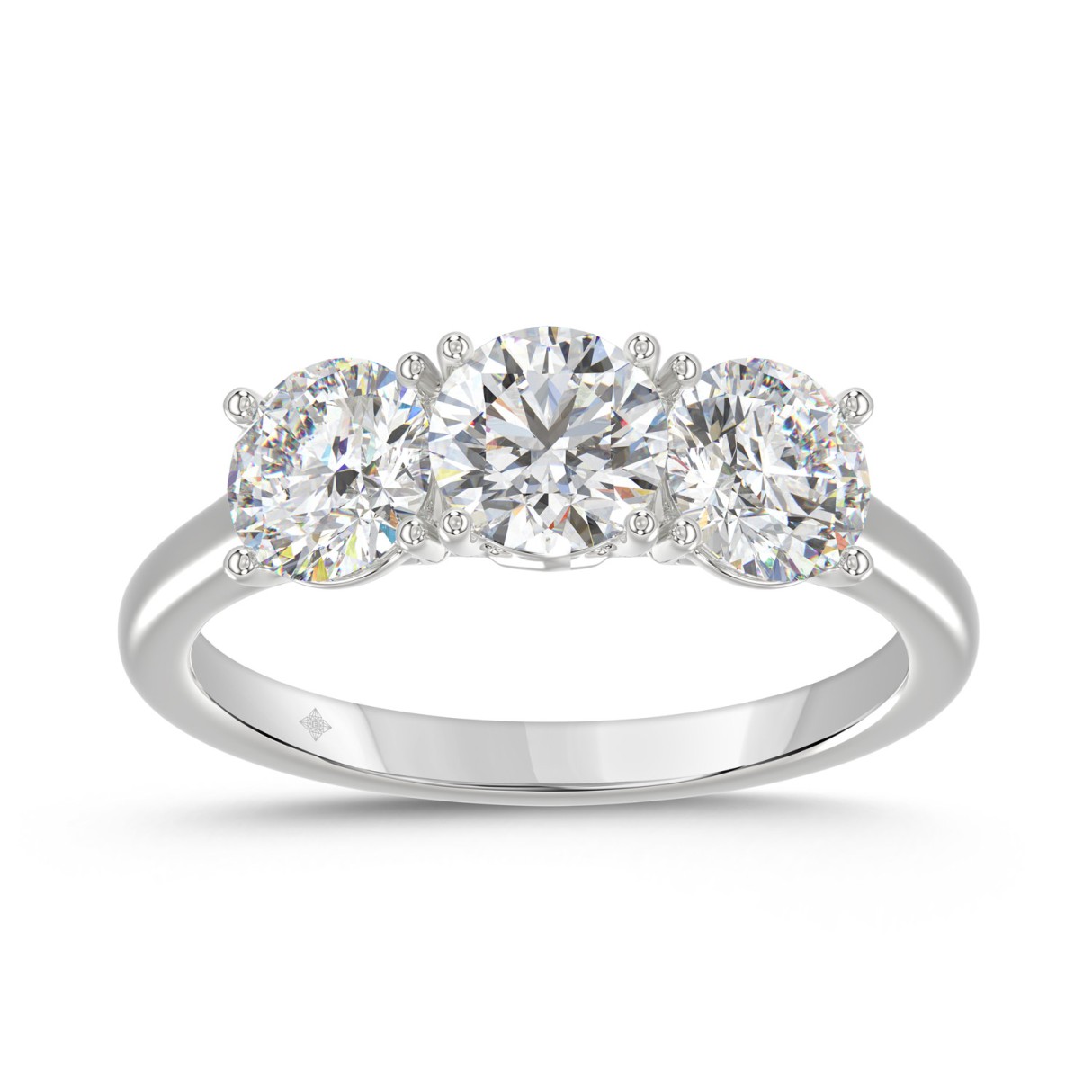 14K WHITE GOLD 2 1/3CT ROUND DIAMOND LADIES RING...