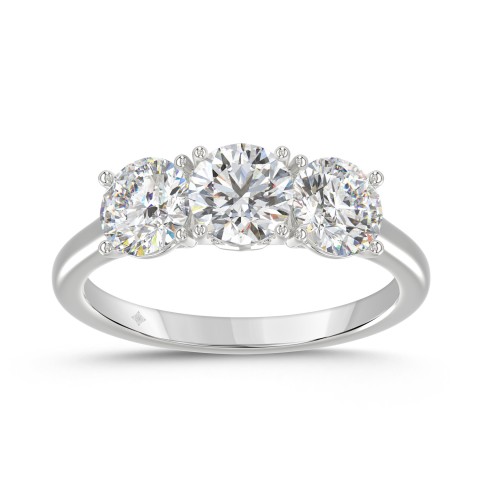 14K WHITE GOLD 2 1/3CT ROUND DIAMOND LADIES RING