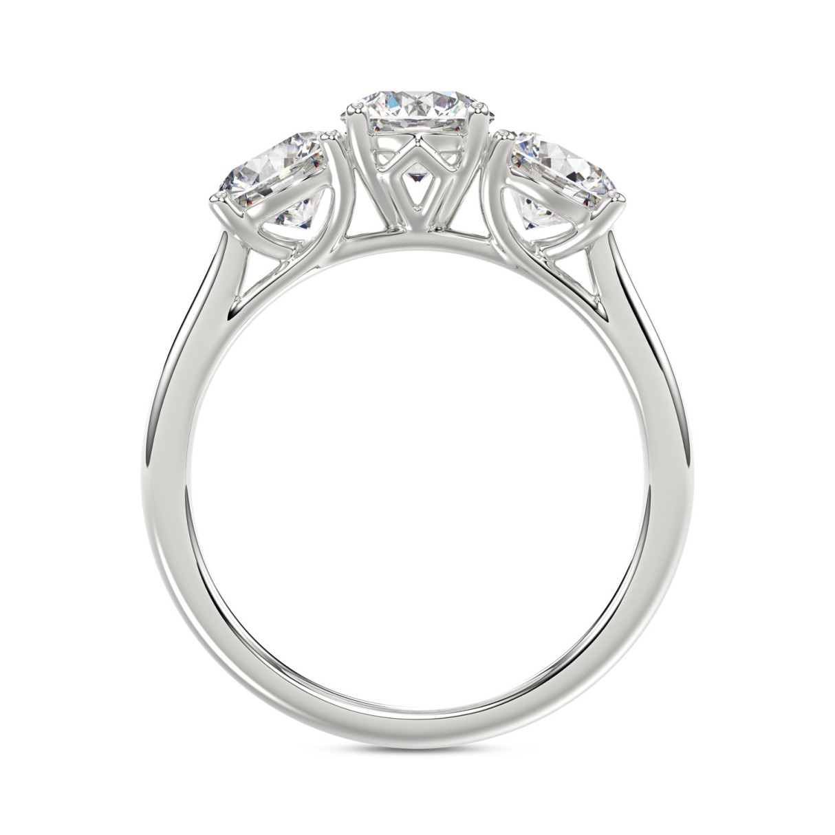 14K WHITE GOLD 2 1/3CT ROUND DIAMOND LADIES RING