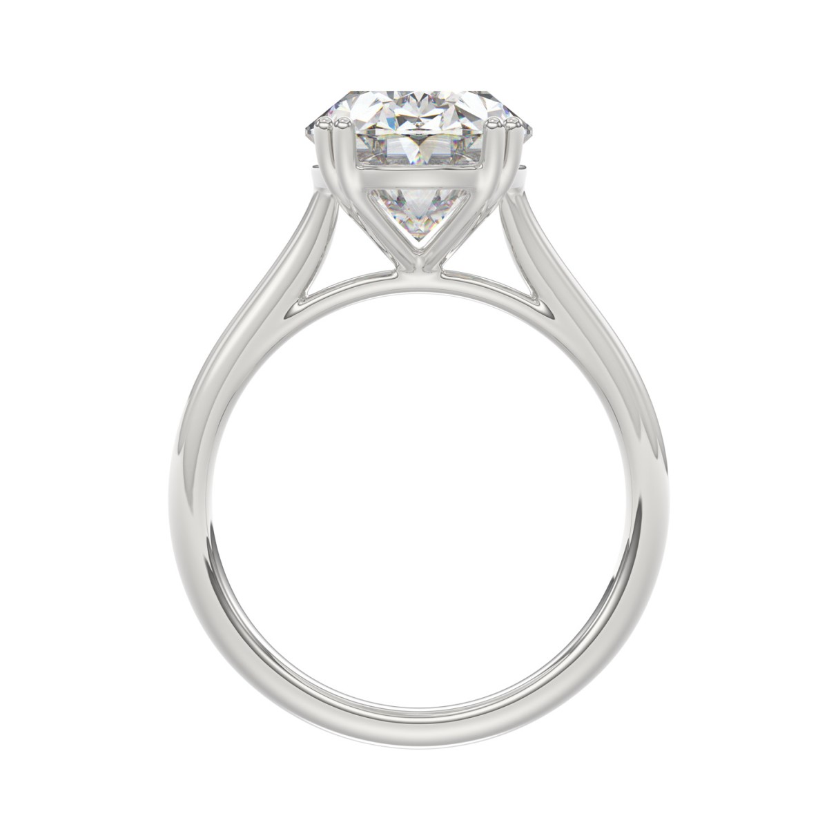 14K WHITE GOLD 5.00CT OVAL DIAMOND LADIES RING (CENTER STONE OVAL DIAMOND 5CT)