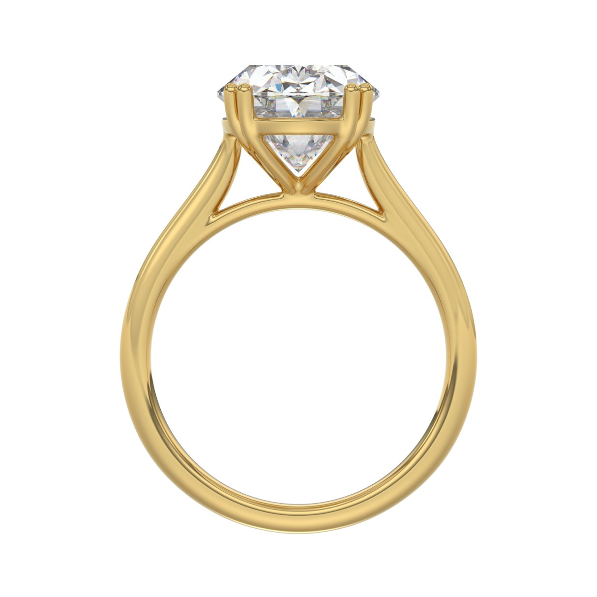14K YELLOW GOLD 5.00CT OVAL DIAMOND LADIES RING (CENTER STONE OVAL DIAMOND 5CT)