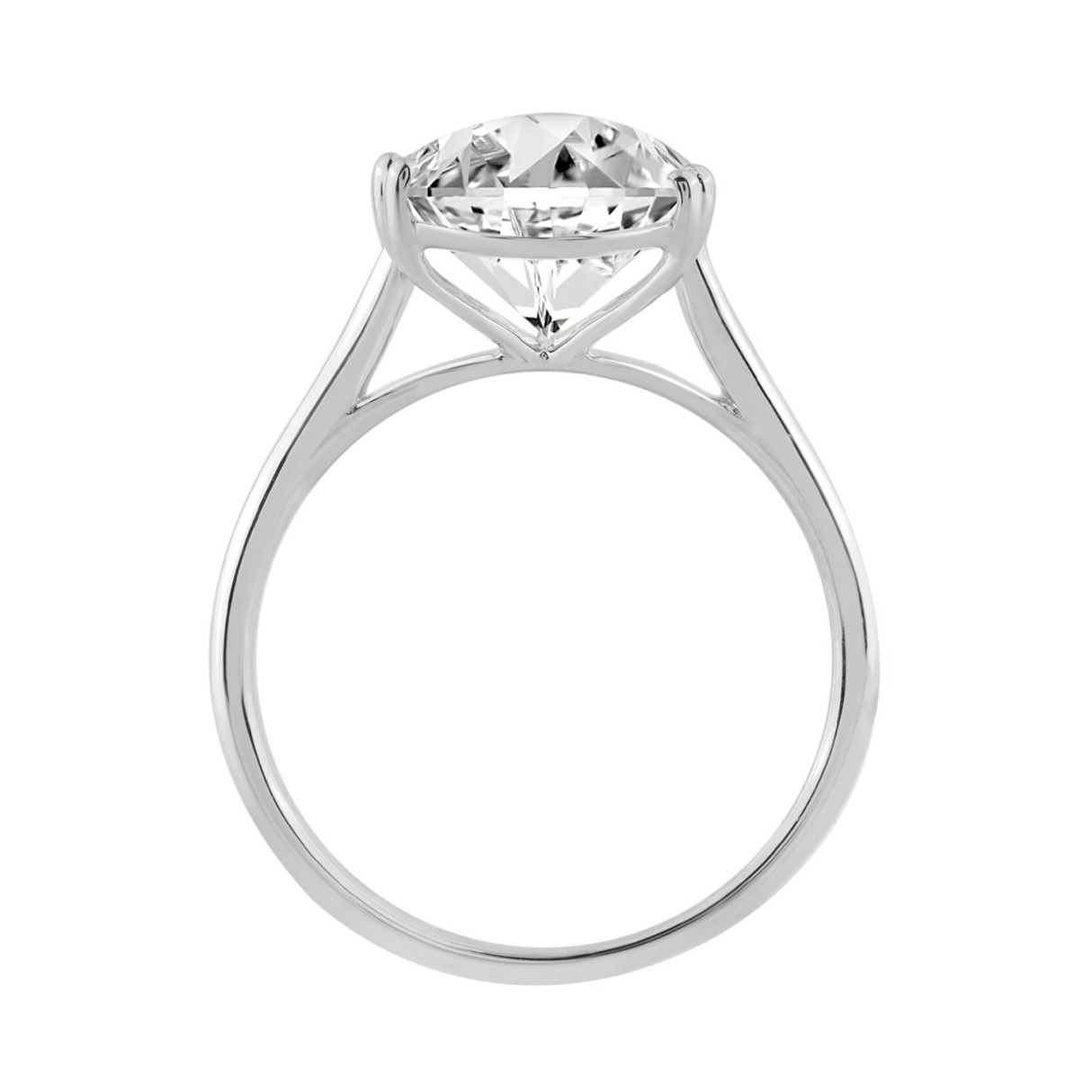 14K WHITE GOLD 5.00CT PEAR DIAMOND LADIES RING (CENTER STONE PEAR DIAMOND 5CT)