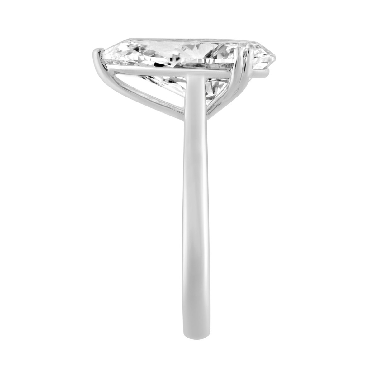 14K WHITE GOLD 5.00CT PEAR DIAMOND LADIES RING (CENTER STONE PEAR DIAMOND 5CT)