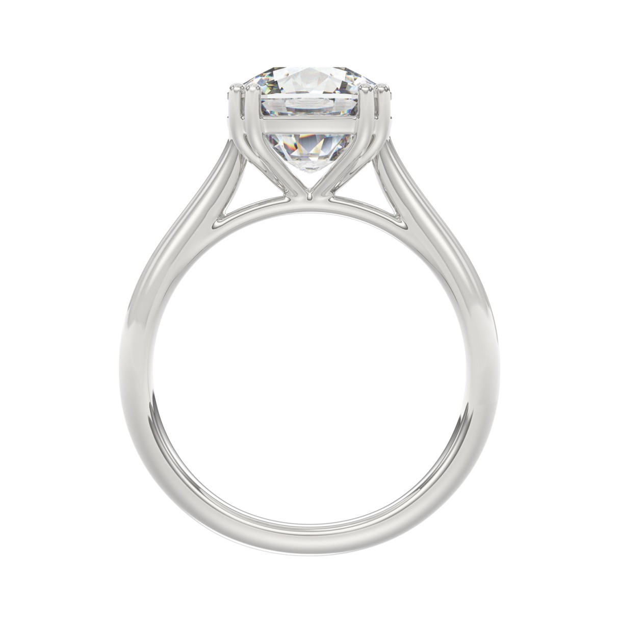14K WHITE GOLD 5.00CT CUSHION DIAMOND LADIES RING (CENTER STONE CUSHION DIAMOND 5CT)