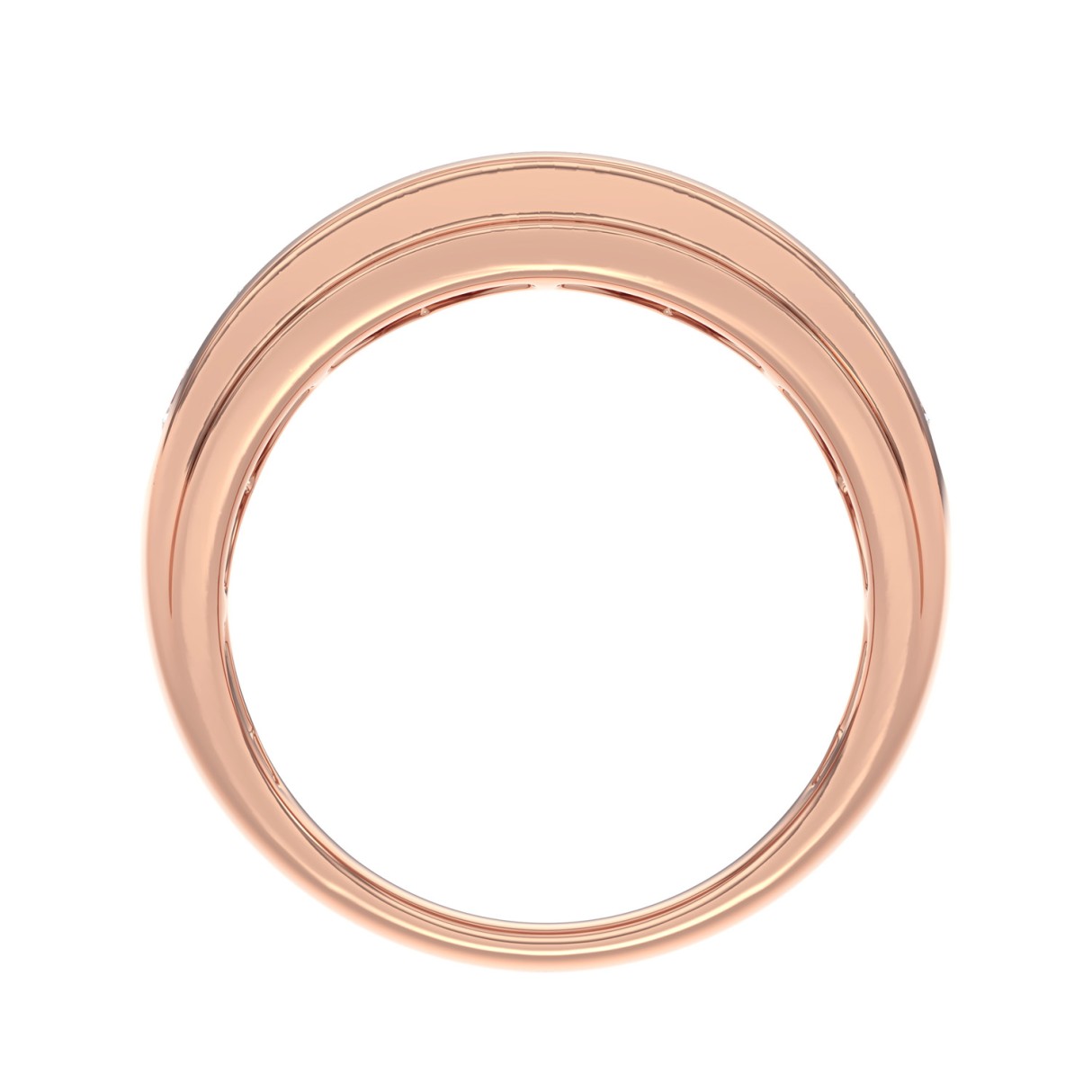 10K WHITE GOLD 2.00CT ROUND DIAMOND MEN'S BAND