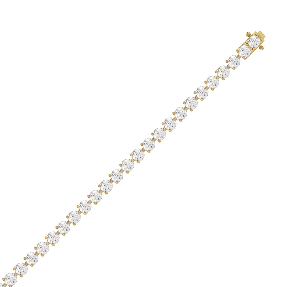 14K YELLOW GOLD 10 1/4CT ROUND DIAMOND LADIES BRACELET