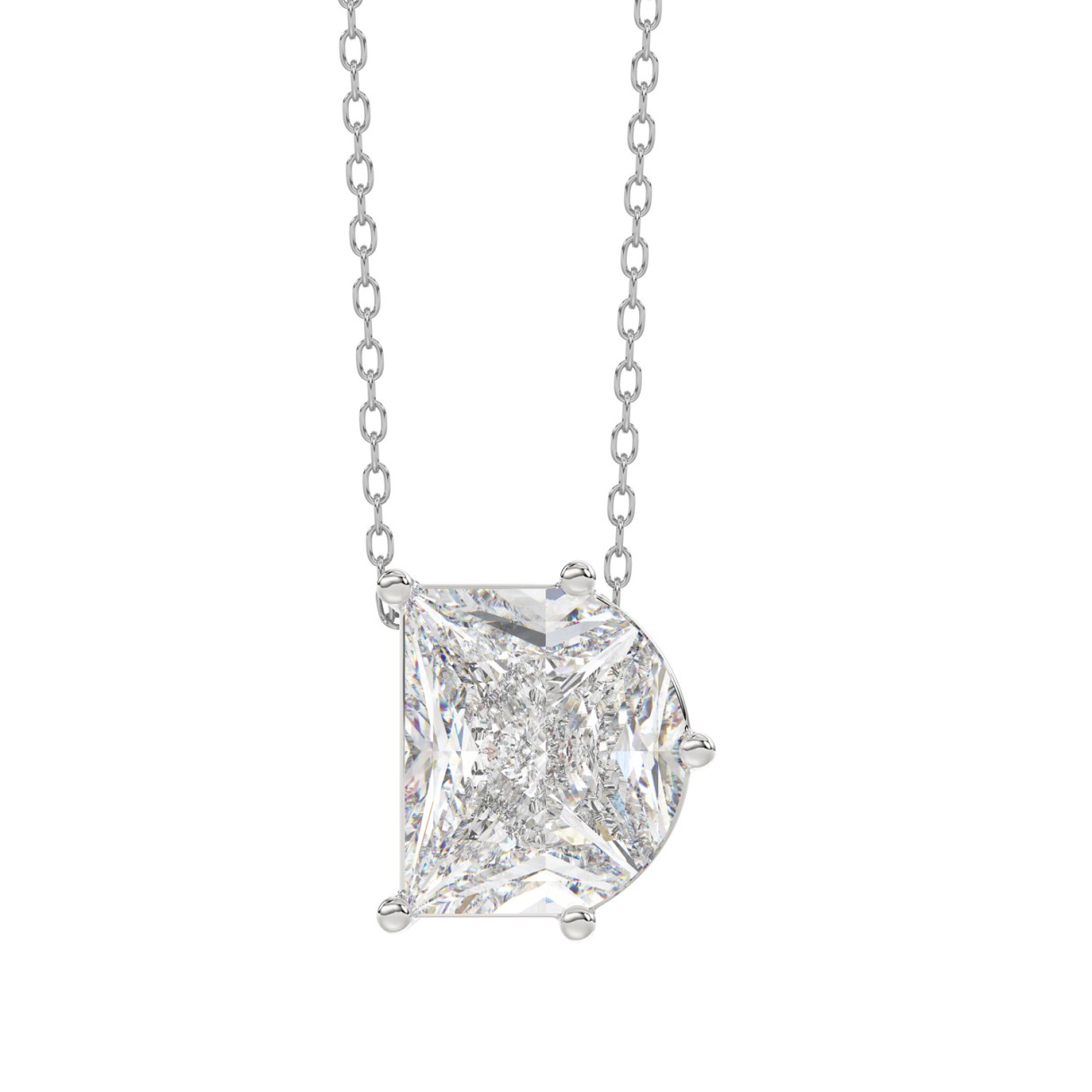 14K WHITE GOLD 2 1/3CT FANCY CUT ALPHABET DIAMOND ...