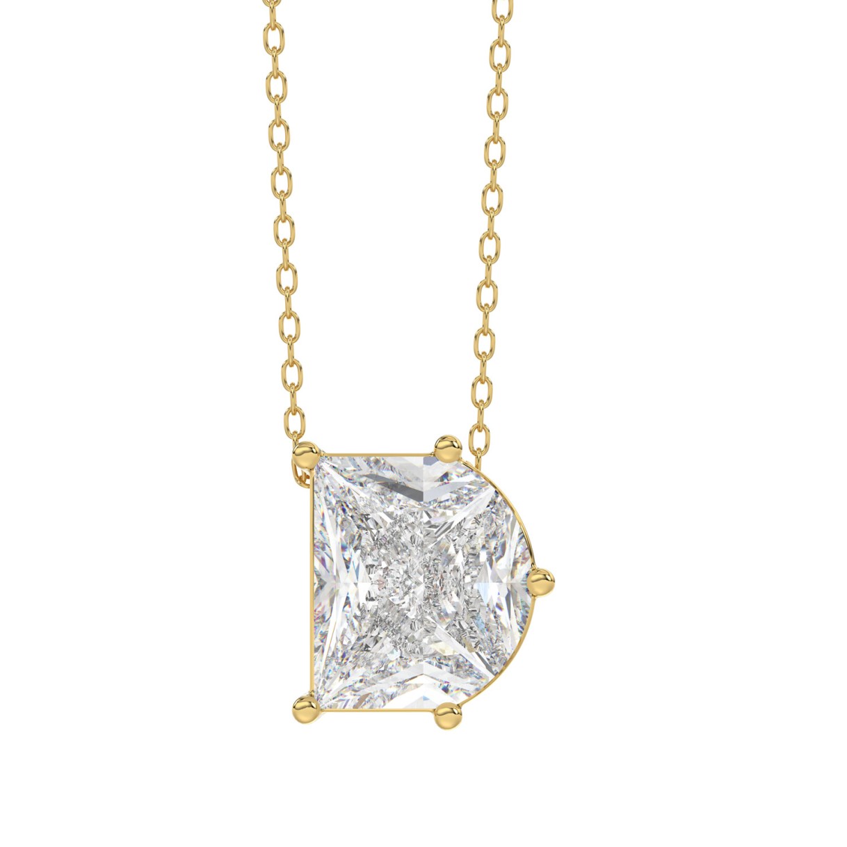 14K YELLOW GOLD 2 1/3CT FANCY CUT ALPHABET DIAMOND...