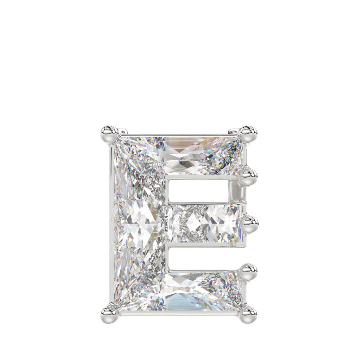 14K WHITE GOLD 1 1/2CT FANCY CUT ALPHABET DIAMOND ...