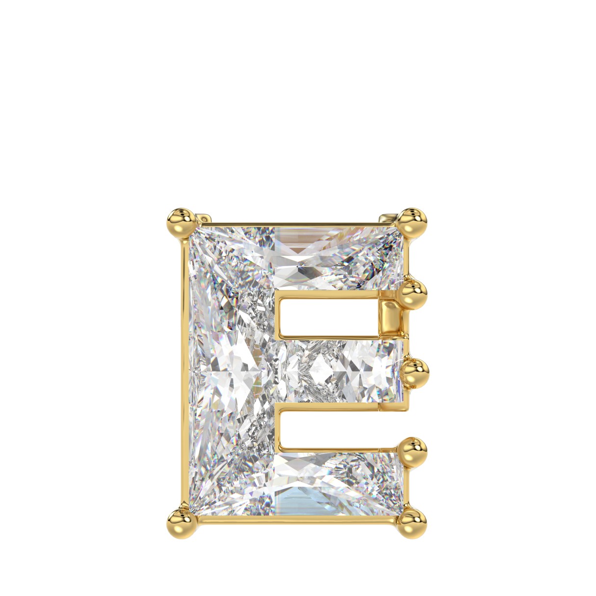 14K YELLOW GOLD 1 1/2CT FANCY CUT ALPHABET DIAMOND...