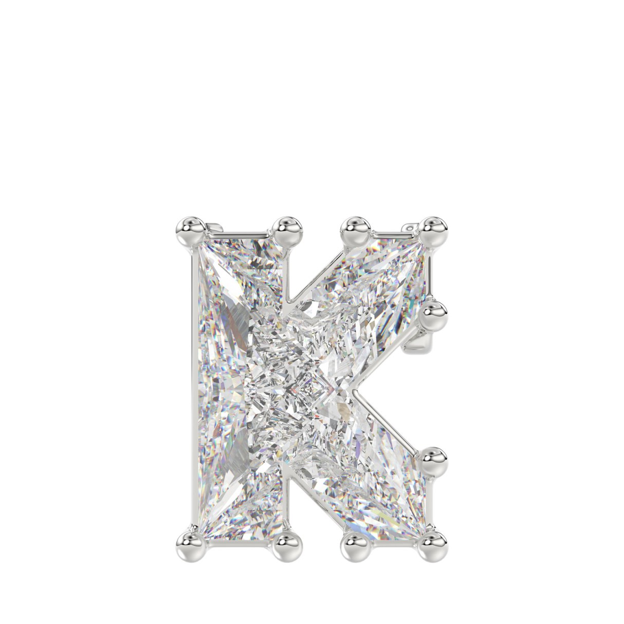 14K WHITE GOLD 1 1/2CT FANCY CUT ALPHABET DIAMOND ...