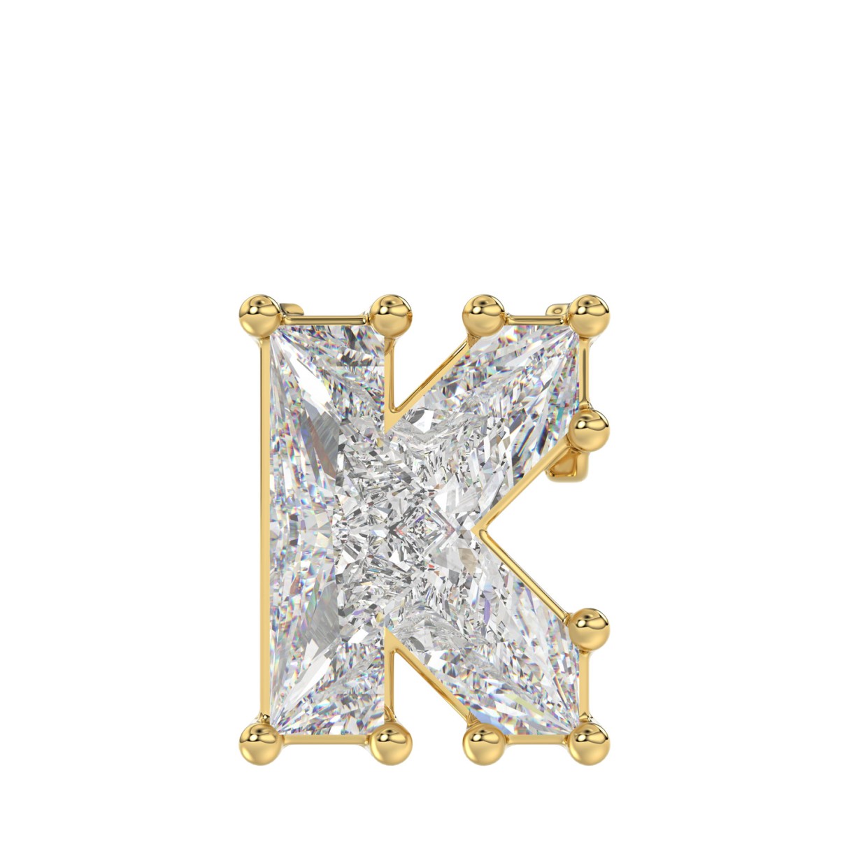 14K YELLOW GOLD 1 1/2CT FANCY CUT ALPHABET DIAMOND...