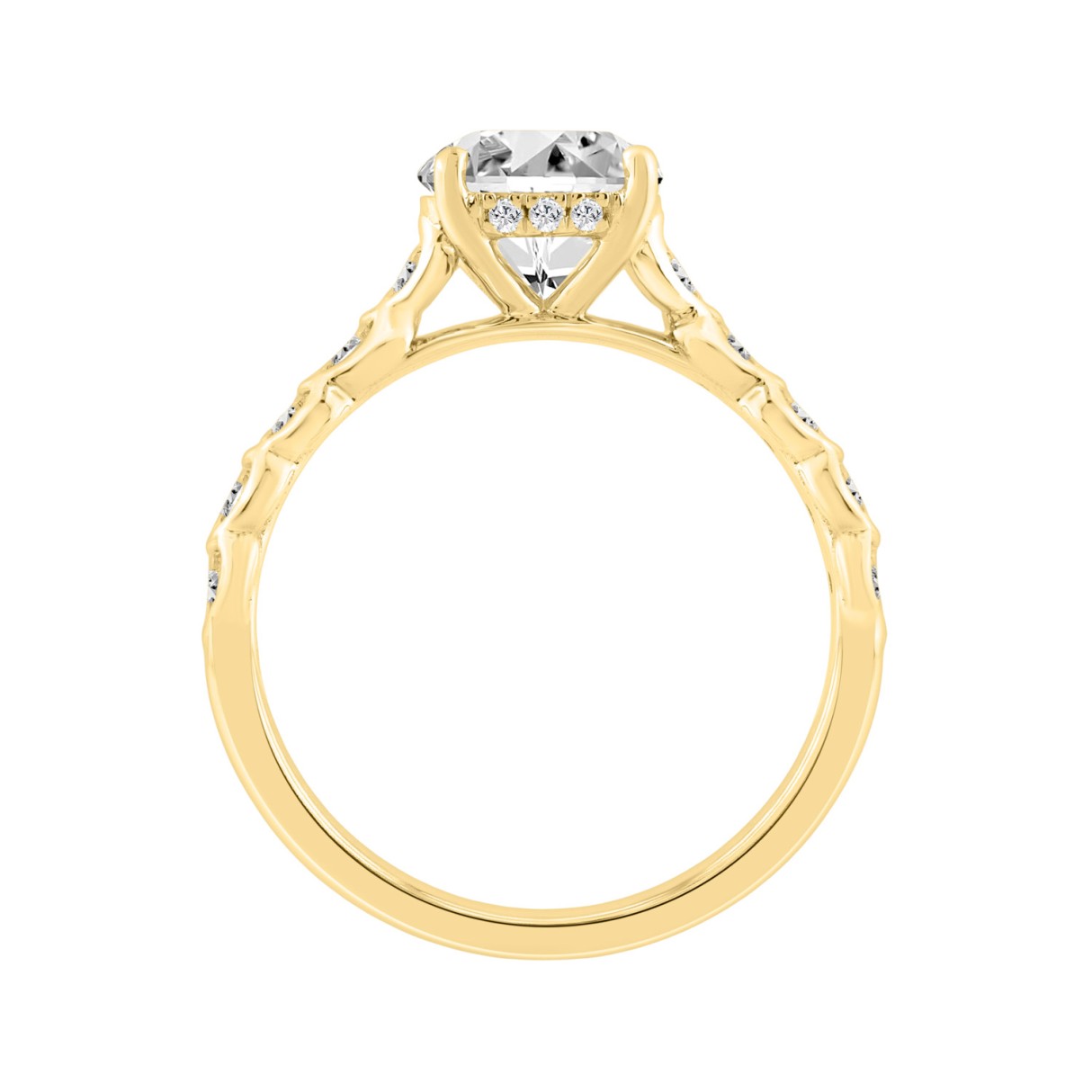 14K YELLOW GOLD 1 3/4CT ROUND DIAMOND LADIES RING (CENTER STONE ROUND DIAMOND 1 1/2CT)