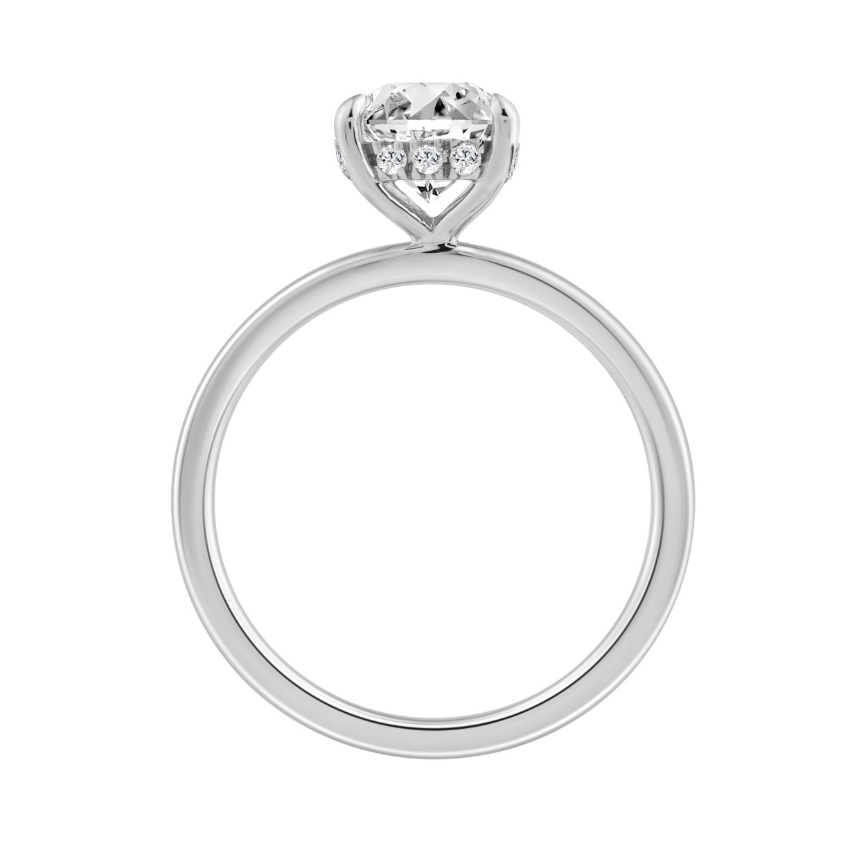 14K WHITE GOLD 2.00CT ROUND DIAMOND LADIES RING (CENTER STONE ROUND DIAMOND 2CT)